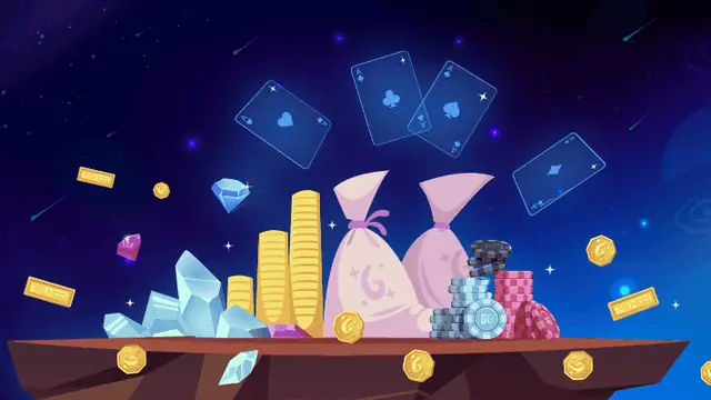 Cards, coins and chips of the loyalty club